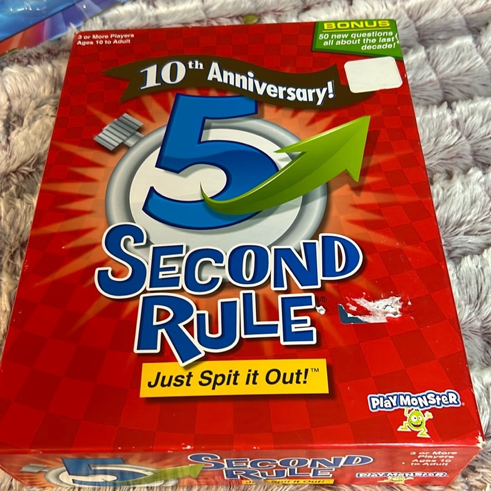 5 Second Rule Game Just Spit it Out